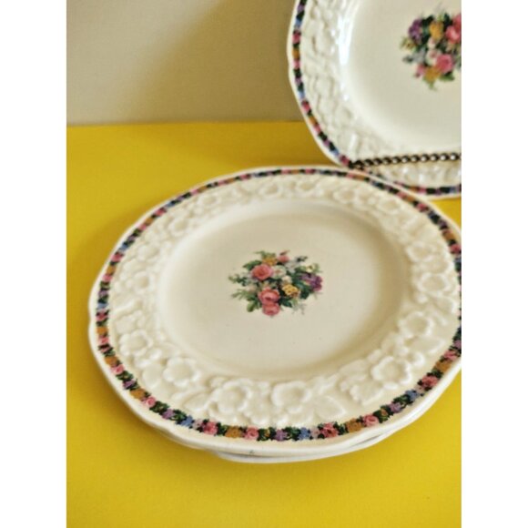 Antique Crown Ducal Butter plates 6 1/8" Gainsborough pattern 1920's (set of 5) - Picture 3 of 12